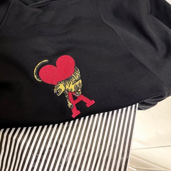 Ami Paris Love Embroidered Hoodie - Picture 4 of 9